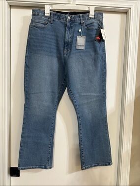 LuLaRoe Denim Crop Kick Flare Jeans in Medium Blue Wash